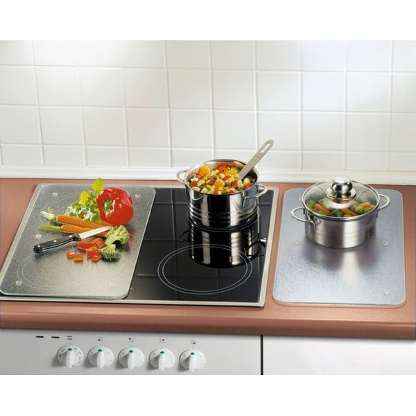 Protecții de aragaz 2 buc. din sticlă temperată 52x30 cm Transparent – Allstar-image-1