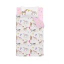 Lenjerie de pat pentru copii roz/crem pentru pat de o persoană 135x200 cm Happy Horses – Catherine Lansfield
