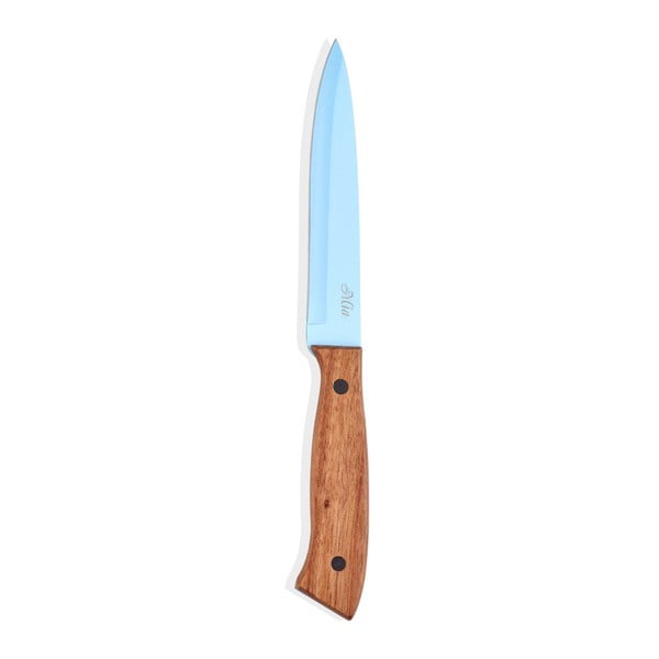 Cuțit cu mâner din lemn The Mia Cutt, lungime 13 cm, albastru