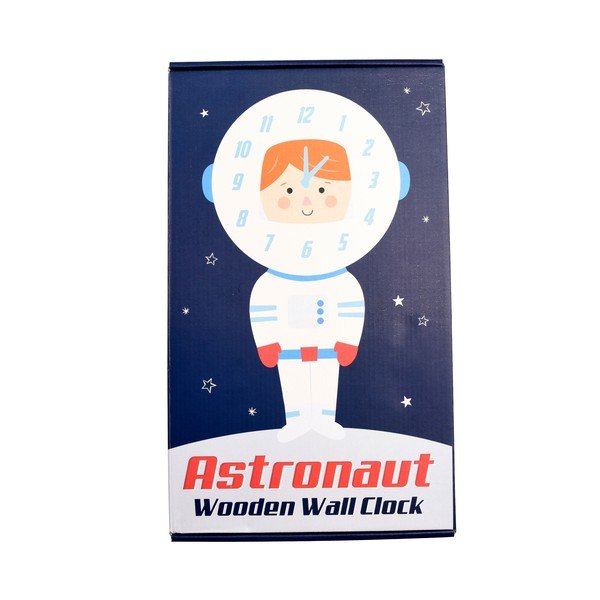 Ceas de perete din lemn pentru copii Rex London Astronaut-image-2
