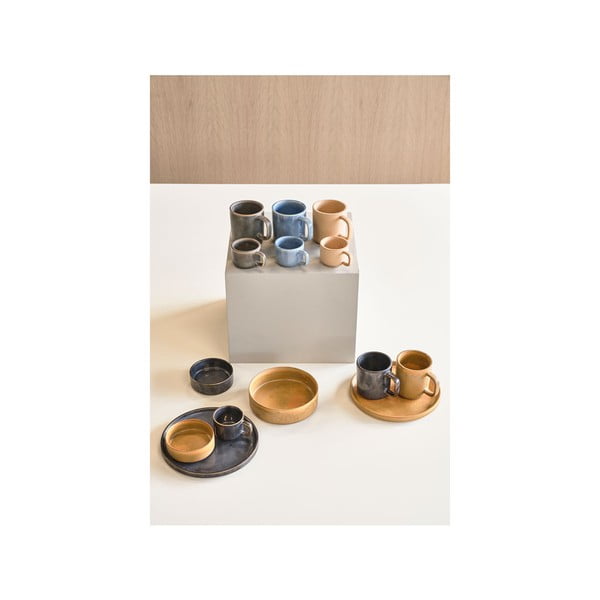 Set 2 căni din porțelan Villa Collection Fjord, 100 ml, albastru-image-1