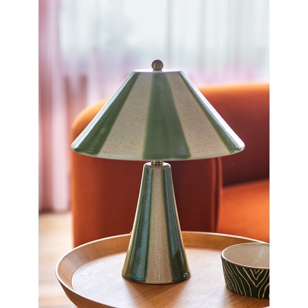 Veioză din ceramică cu abajur din ceramică (înălțime 35 cm) Olive – Bloomingville-image-1