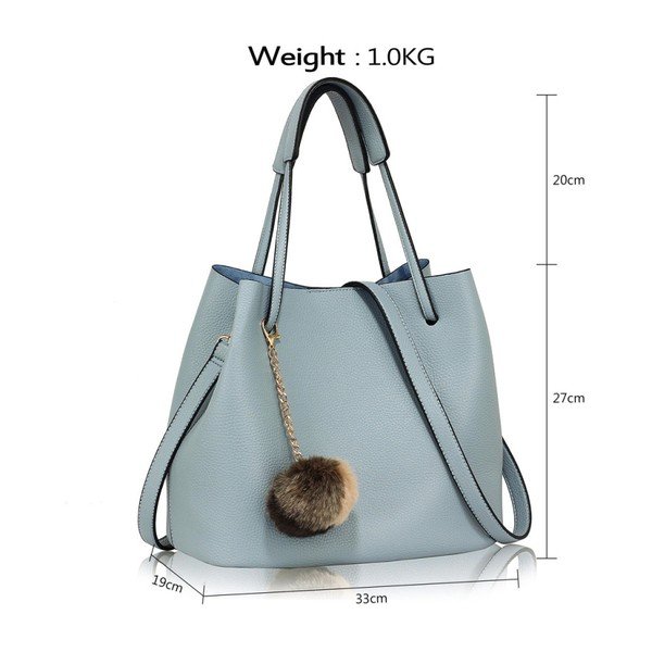Geantă L&S Bags Vesinet, albastru deschis-image-1