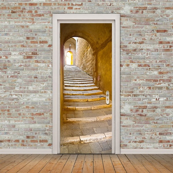 Autocolant adeziv pentru ușă Ambiance Stone Steps, 83 x 204 cm