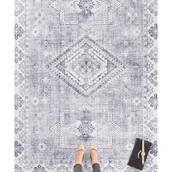 Traversă Nouristan Gratia, 80 x 200 cm, gri deschis-image-1