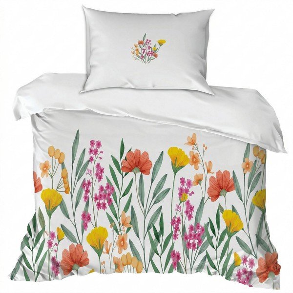 Lenjerie de pat crem pentru pat de o persoană 200x140 cm Clementine – Mijolnir