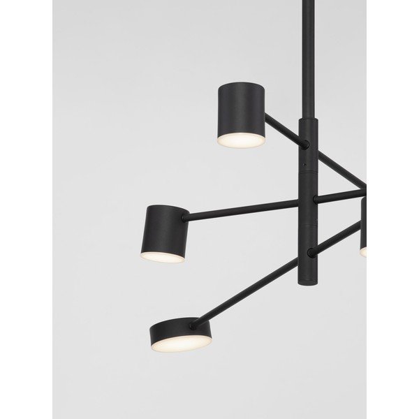 Lustră neagră LED cu intensitate reglabilă din aluminiu cu abajur din sticlă acrilică ø 100 cm Nordik – Nova Luce-image-2