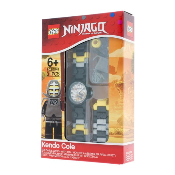 Ceas de mână și figurină LEGO® Ninjago Kendo Cole-image-3