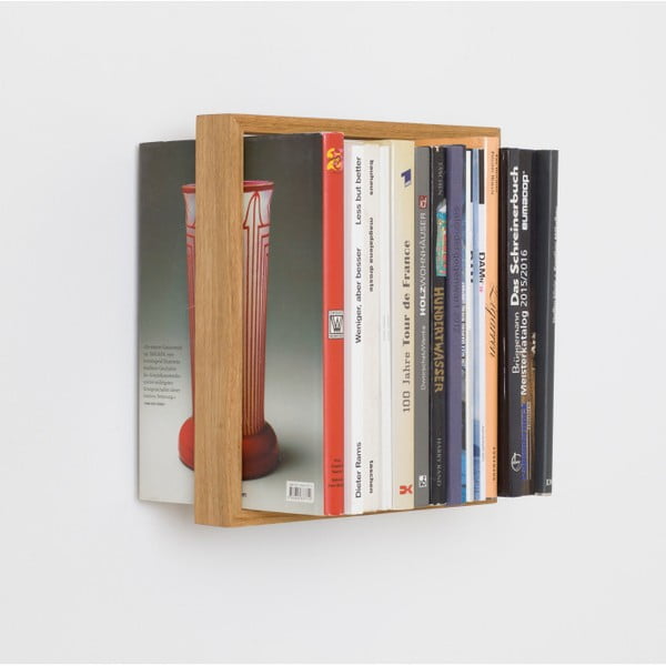 Raft de cărți din lemn de stejar das kleine b b7, înălțime 34 cm-image-1