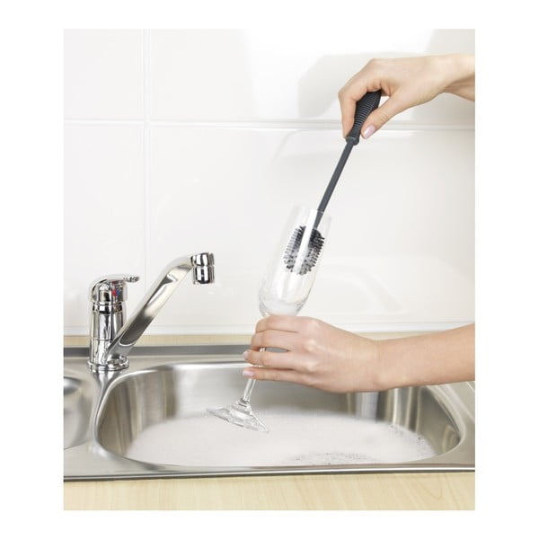 Perie pentru spălat vase, din silicon, Wenko Brush, 25 cm-image-1