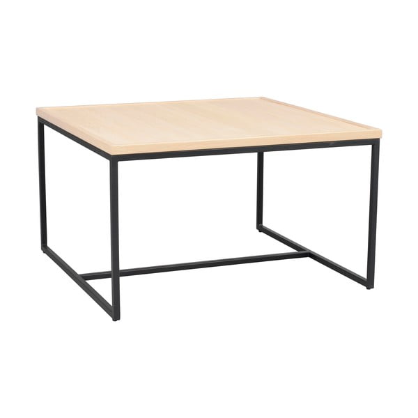 Măsuță de cafea natural  cu blat din lemn de stejar ø 80 cm Deerfield – Rowico-image-2