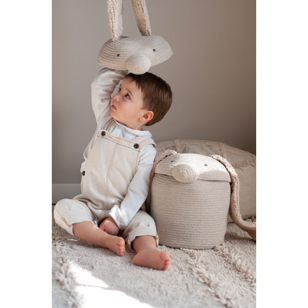 Coș de jucării pentru copii crem din material textil ø 25x30 cm Rita the Rabbit – Lorena Canals-image-2
