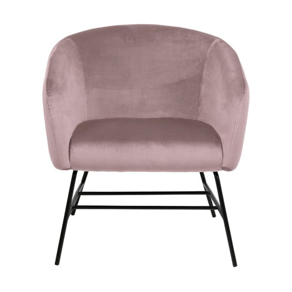 Scaun tapițat cu husă din catifea Actona Ramsey, roz pudră-image-2