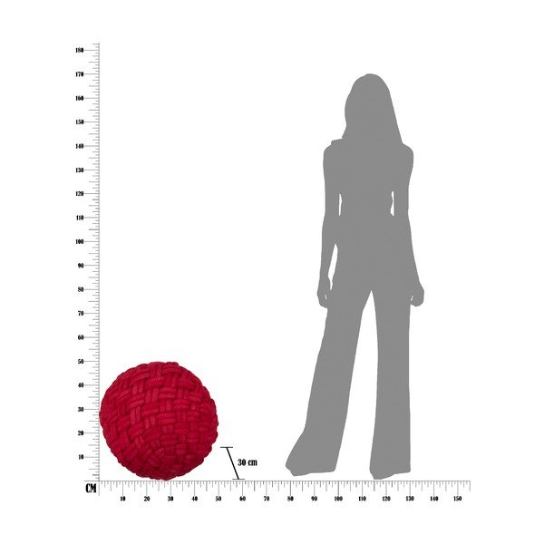 Puf Mauro Ferretti Rope, ø 50 cm, roșu vișiniu-image-2