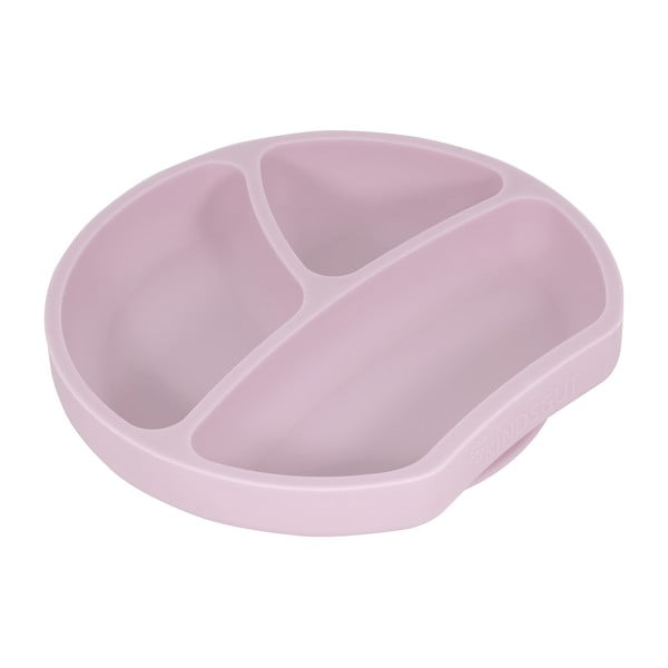 Farfurie pentru copii din silicon Kindsgut Plate, ø 20 cm, roz
