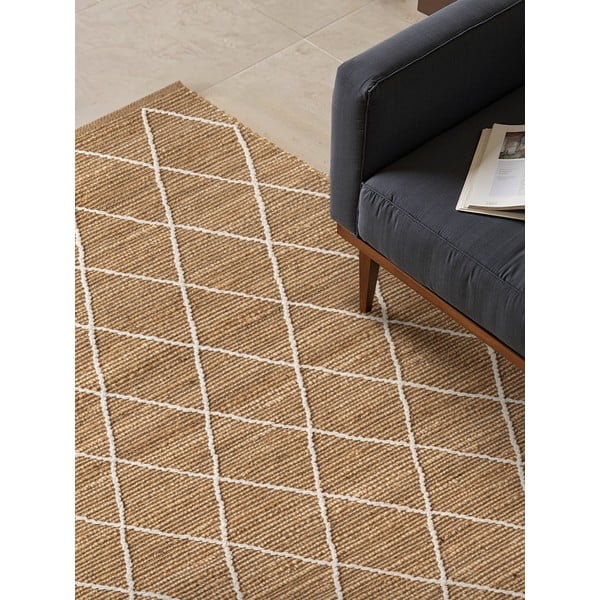 Covor în culoare naturală țesut manual din iută 160x230 cm Kunu – Hanse Home-image-4