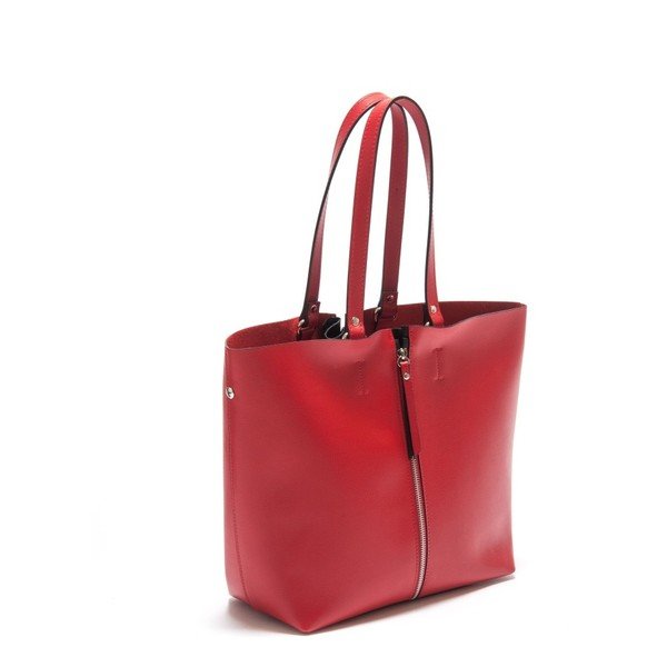Geantă din piele Isabella Rhea Allium, roșie-image-1