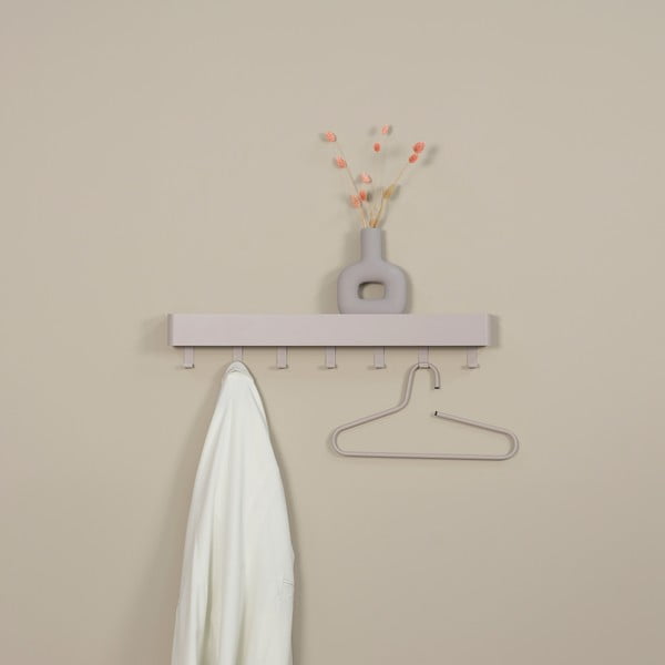 Cuier de perete taupe cu raft din metal 72 cm Dax Play – Spinder Design-image-4