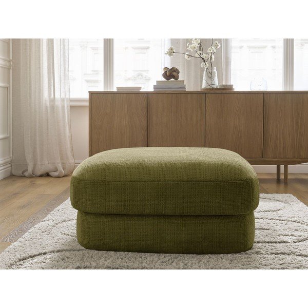 Taburet kaki cu tapițerie din chenille Leonore – Bobochic Paris-image-4