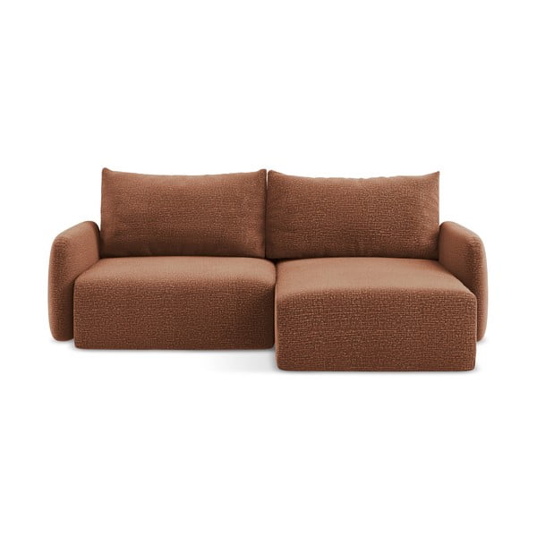 Colțar cărămiziu extensibil/cu spațiu de depozitare (cu colț pe partea dreaptă) Kalena – Makamii