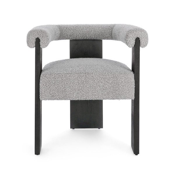 Scaun de living gri cu cotiere tapițat Agape – Bizzotto-image-2