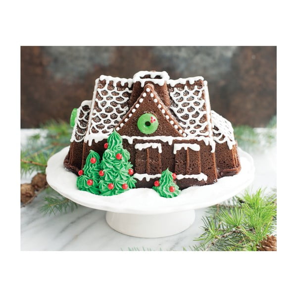Formă de copt Nordic Ware Gingerbread House 2,1 l, argintiu-image-3