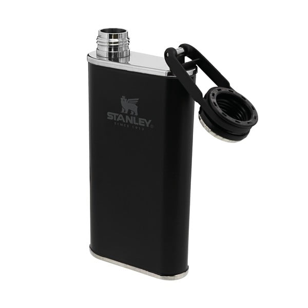 Sticlă de buzunar neagră din oțel inoxidabil 230 ml Easy-Fill Wide Mouth Flask Black – Stanley-image-3