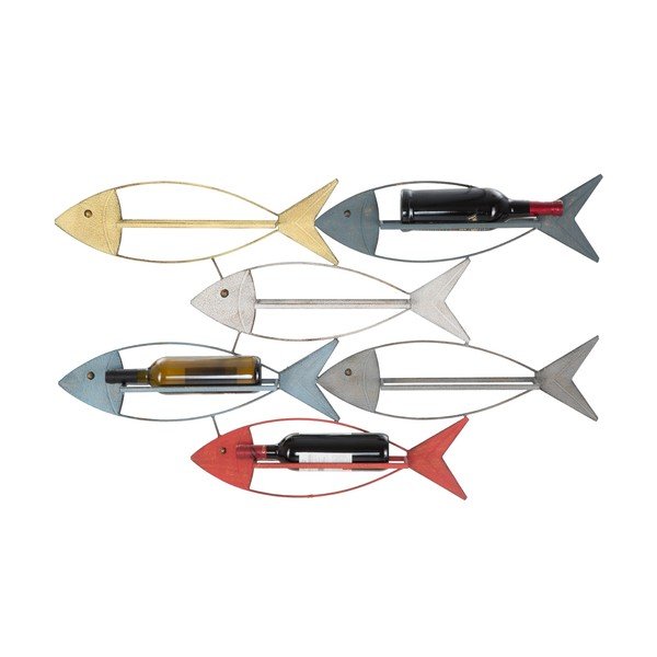 Suport de perete pentru sticle Mauro Ferretti Fish, 103,5 x 62 cm-image-2