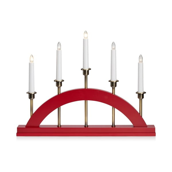 Decorațiune luminoasă roșie  cu model de Crăciun Bridge – Markslöjd