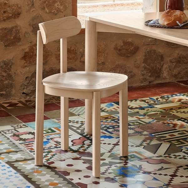 Scaun de dining în culoare naturală cu aspect de lemn de frasin Nara – Teulat-image-1