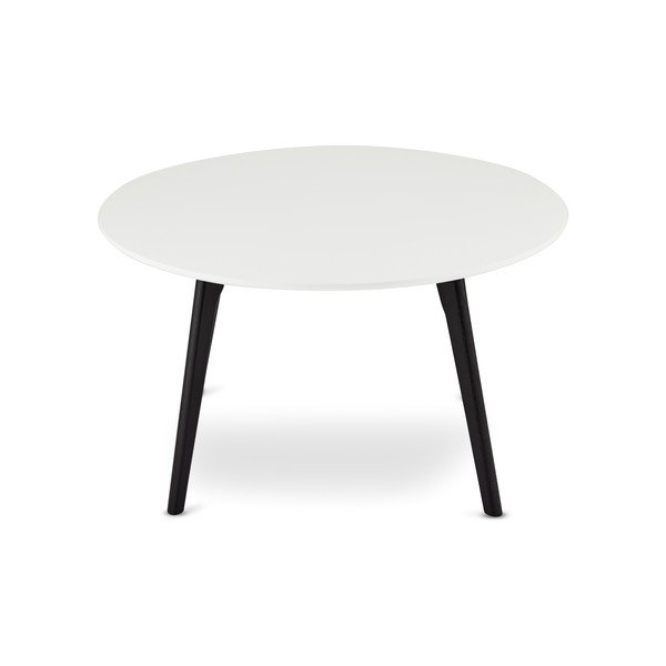 Măsuță de cafea din lemn Furnhouse Life, Ø 80 cm, alb-negru-image-1