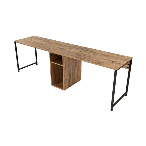 Birou cu aspect de lemn de pin 60x240 cm Twin – Kalune Design