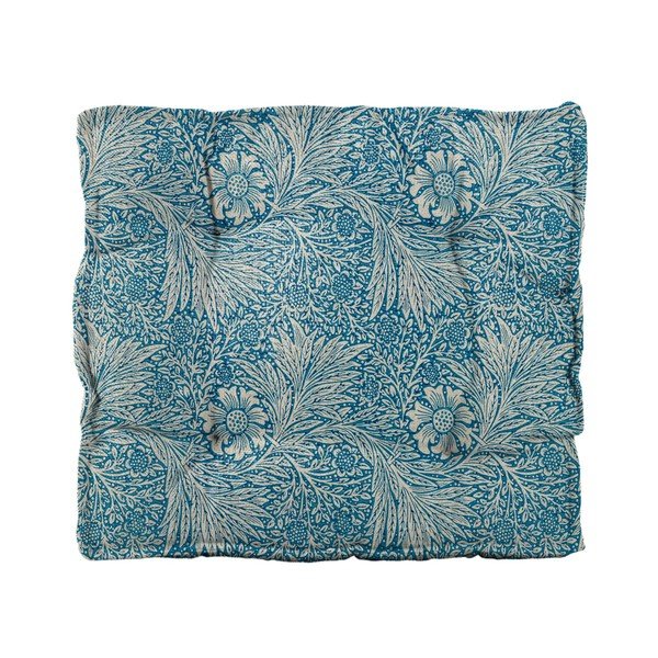 Pernă din in pentru scaun Tierra Bella Wild Flowers, 37 x 37 cm, albastru-image-2