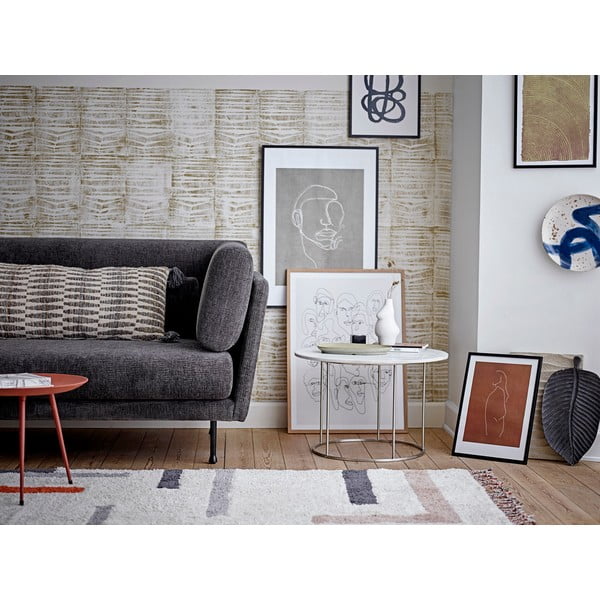 Vază din gresie Bloomingville Elora, înălțime 18 cm, alb-image-1