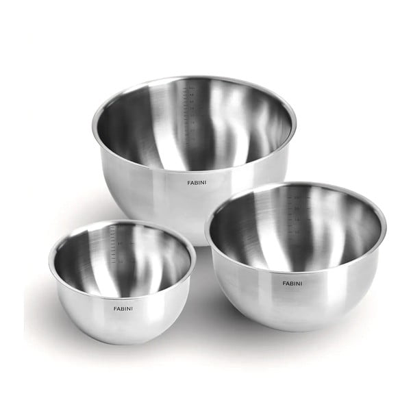 Boluri argintii 3 buc. din oțel inoxidabil ø 24 cm Lucca 3.0 – FABINI