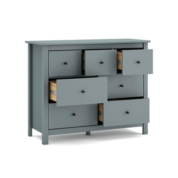 Comodă verde prăfuit din lemn de pin 110x80x40 cm Misti – Marckeric-image-4