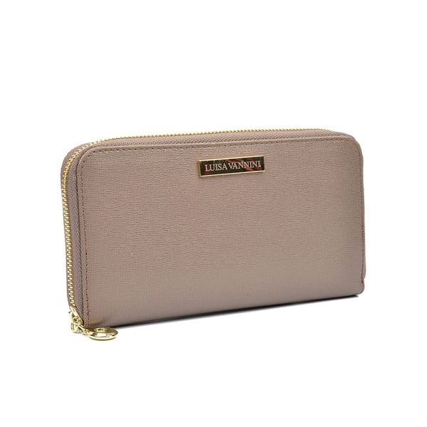 Portofel din piele Luisa Vannini Lanza, bej-image-2