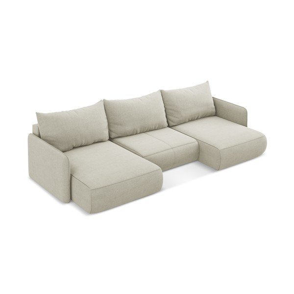 Colțar crem extensibil/cu spațiu de depozitare Nanea – Makamii-image-3