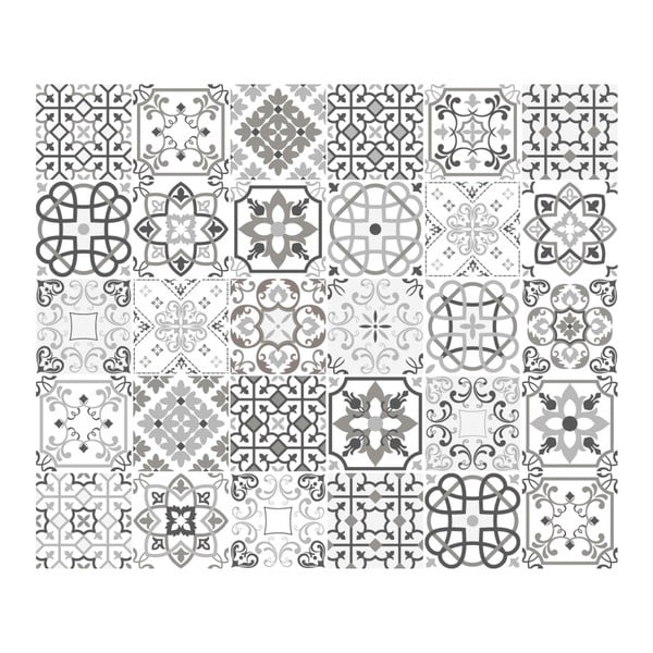 Set 30 autocolante Ambiance Cement Tiles Shade of Gray Bari, 10 x 10 cm-image-1