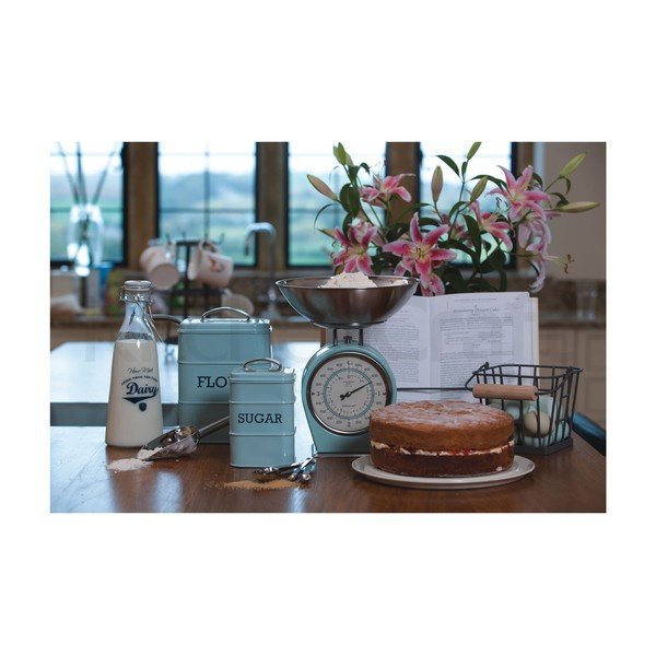 Cutie metalică pentru zahăr Kitchen Craft Nostalgia, albastru, 17 cm-image-1