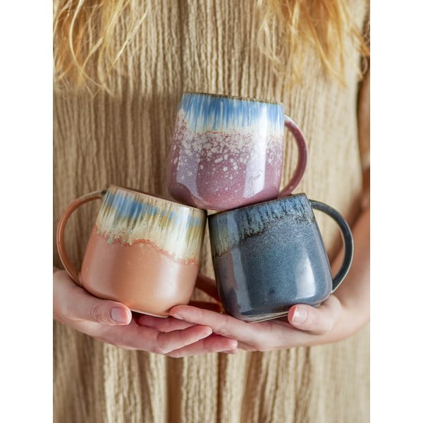 Căni 3 buc. din gresie 460 ml Cloe – Bloomingville-image-1