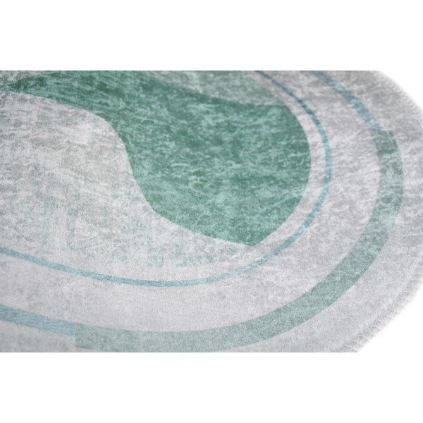 Covor crem-turcoaz lavabil rotund ø 80 cm Yuvarlak – Vitaus-image-2