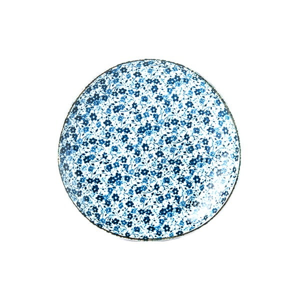 Farfurie din ceramică MIJ Daisy, ø 19 cm, alb - albastru