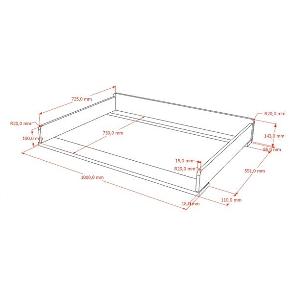 Masă de înfășat (adâncimea comodei adecvate 55 cm) în culoare naturală închisă cu aspect de lemn de nuc Ilyas – Vipack-image-2