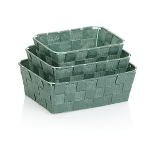 Set 3 coșuri de depozitare Kela Alvaro, verde