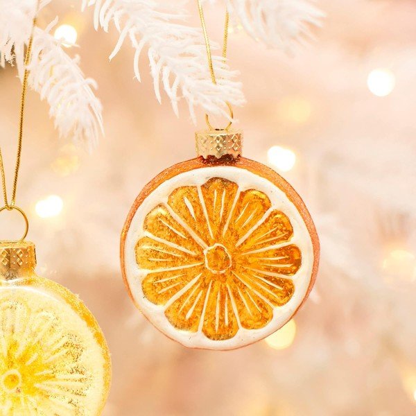 Ornament de Crăciun din sticlă Orange – Sass & Belle-image-1