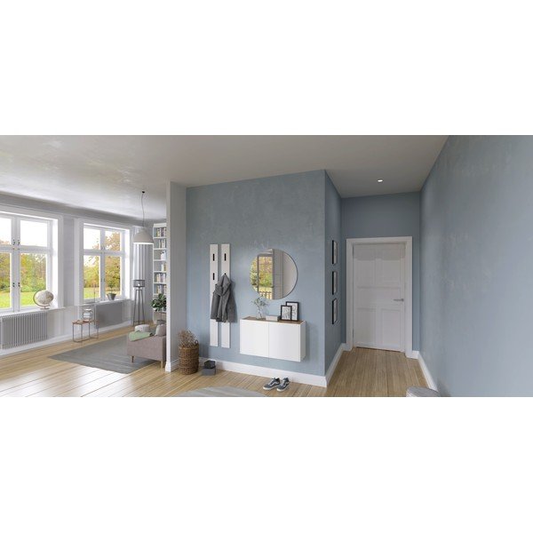 Dulap alb cu aspect de lemn de stejar suspendat 93x52x29 cm Libbiano – Germania-image-4