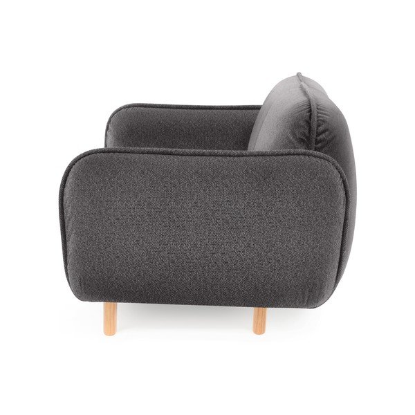 Canapea gri închis cu tapițerie din stofă bouclé 188 cm Bean – EMKO-image-2