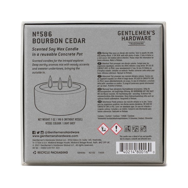 Lumânare parfumată din ceară de soia timp de ardere 40 h Bourbon Cedar – Gentlemen's Hardware-image-3