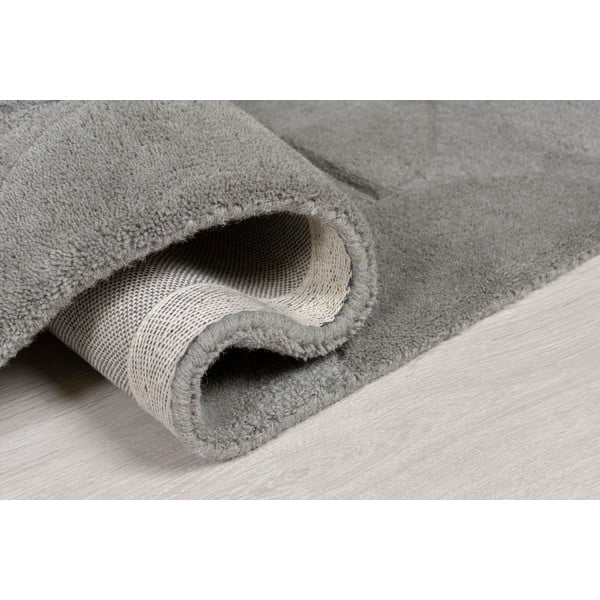 Covor gri rotund din lână ø 160 cm Gigi - Flair Rugs-image-4